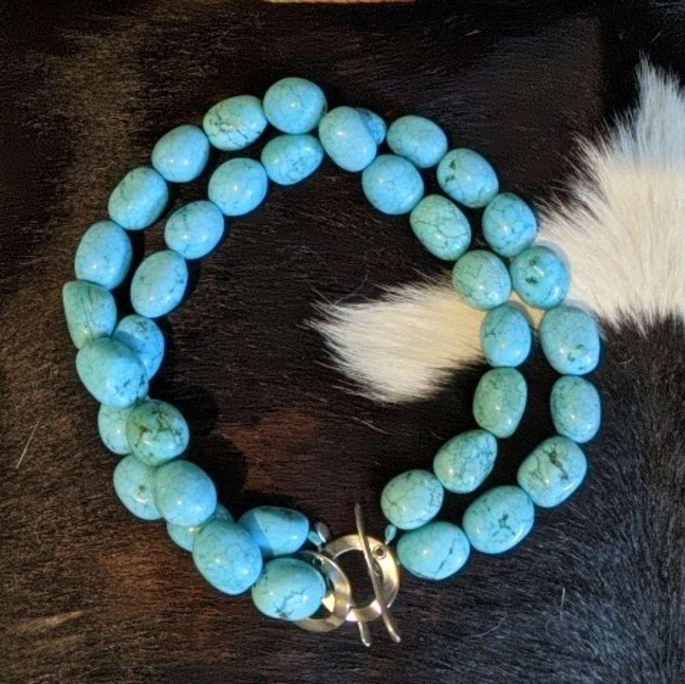Turquoise Two Strand Necklace